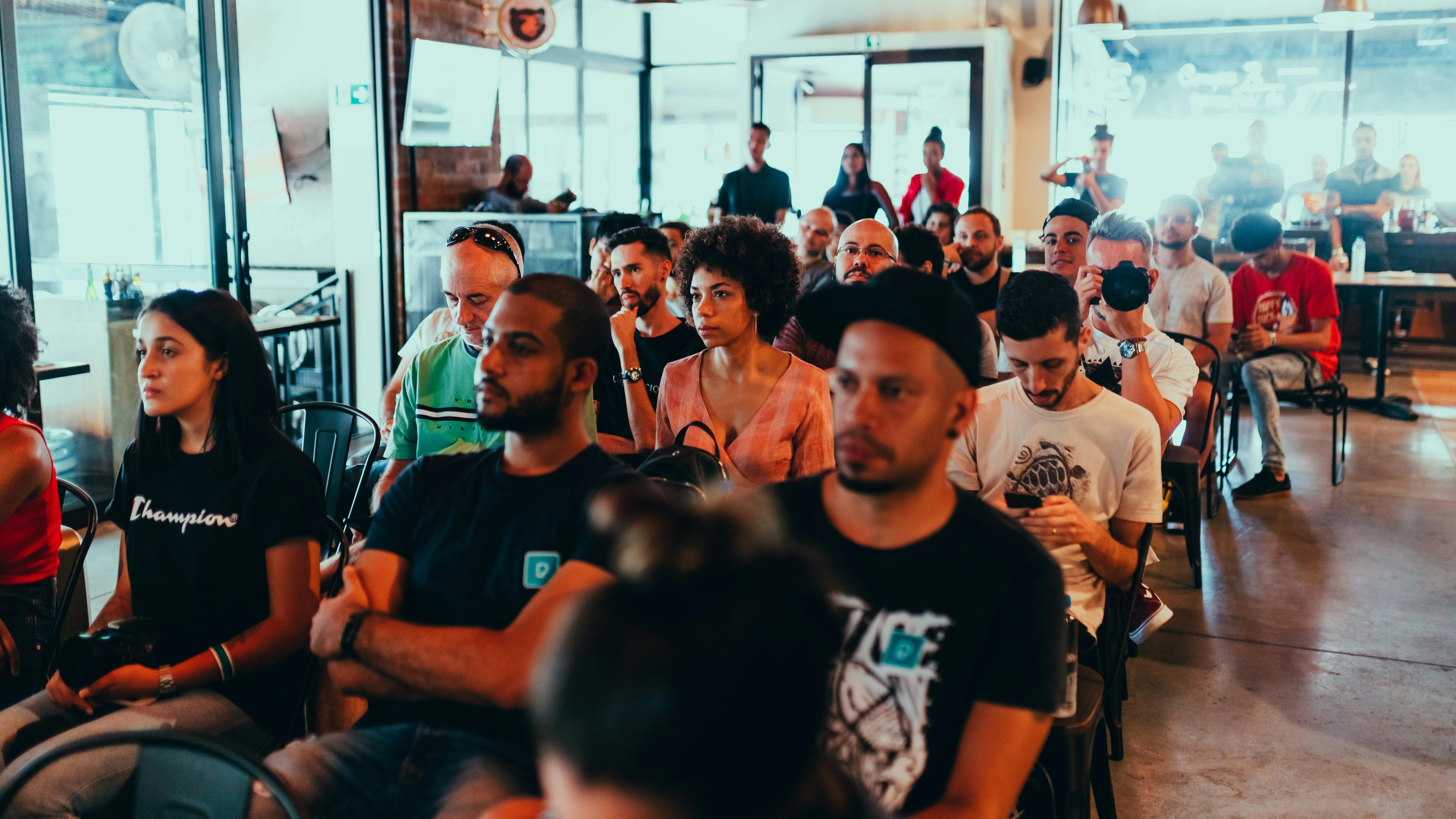 Photo by Matheus Bertelli from Pexels: https://www.pexels.com/photo/photo-of-people-sitting-on-chairs-3321789/