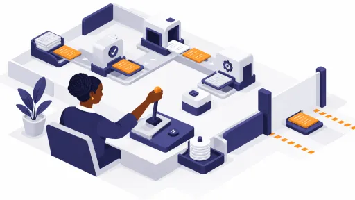 Illustration of a supervised automated workflow with approval and pause controls.
